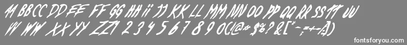 DeadByDawnUs Font – White Fonts on Gray Background