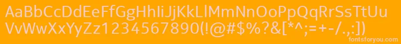 フォントNokiaPureTextT – オレンジの背景にピンクのフォント