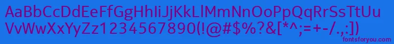 NokiaPureTextT Font – Purple Fonts on Blue Background