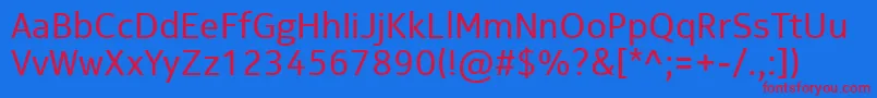 NokiaPureTextT Font – Red Fonts on Blue Background