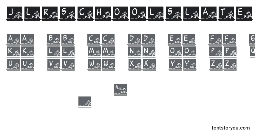 JlrSchoolSlate-fontti – aakkoset, numerot, erikoismerkit