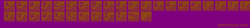 JlrSchoolSlate Font – Brown Fonts on Purple Background