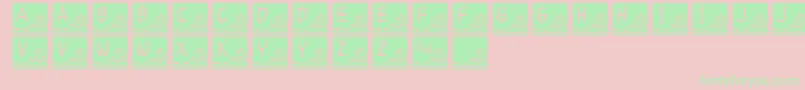 JlrSchoolSlate Font – Green Fonts on Pink Background