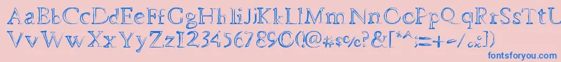 More about DheMysteriFull Font DheMysteriFull Font – Blue Fonts on Pink Background