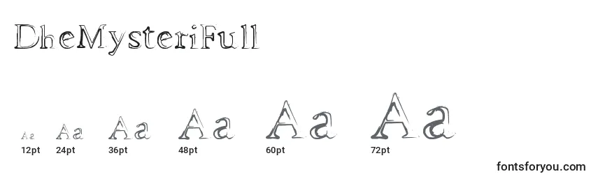DheMysteriFull Font Sizes