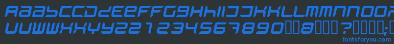 Шрифт PhantomItalic – синие шрифты на чёрном фоне