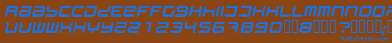 PhantomItalic Font – Blue Fonts on Brown Background