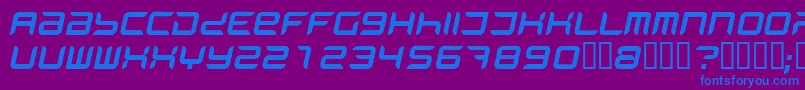 PhantomItalic-fontti – siniset fontit violetilla taustalla