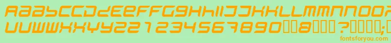 PhantomItalic Font – Orange Fonts on Green Background