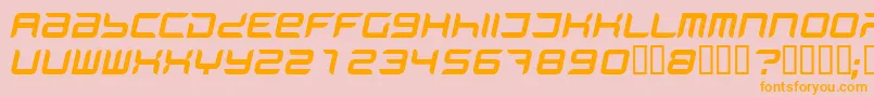 Police PhantomItalic – polices orange sur fond rose