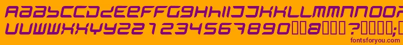 PhantomItalic Font – Purple Fonts on Orange Background