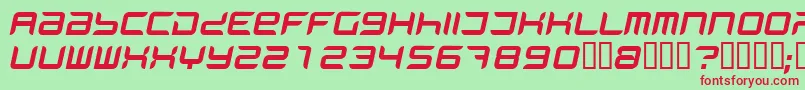 PhantomItalic Font – Red Fonts on Green Background