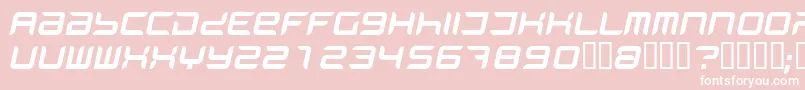 PhantomItalic-fontti – valkoiset fontit vaaleanpunaisella taustalla