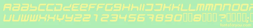 PhantomItalic Font – Yellow Fonts on Green Background