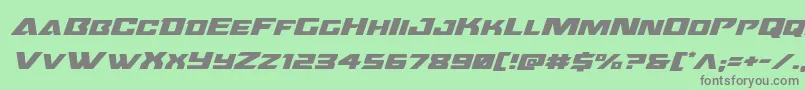 Oceanicdriftexpandital Font – Gray Fonts on Green Background