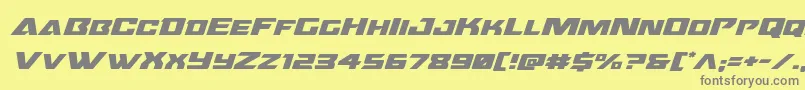 Oceanicdriftexpandital Font – Gray Fonts on Yellow Background