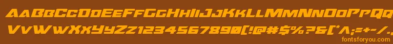 Oceanicdriftexpandital Font – Orange Fonts on Brown Background