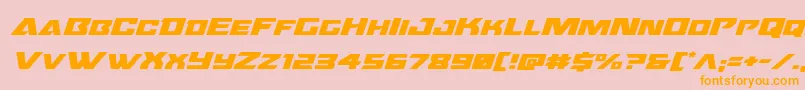 Oceanicdriftexpandital Font – Orange Fonts on Pink Background