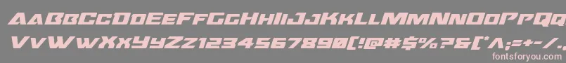 Oceanicdriftexpandital Font – Pink Fonts on Gray Background