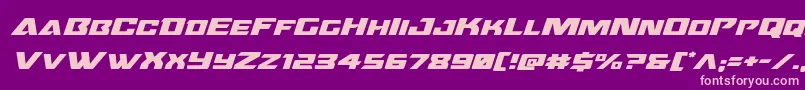 Oceanicdriftexpandital Font – Pink Fonts on Purple Background