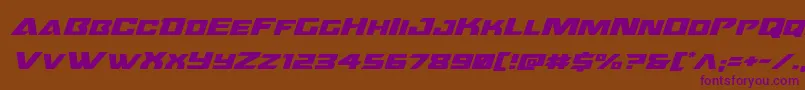 Oceanicdriftexpandital Font – Purple Fonts on Brown Background