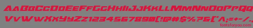 Oceanicdriftexpandital Font – Red Fonts on Gray Background