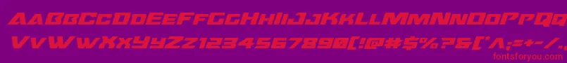 Oceanicdriftexpandital Font – Red Fonts on Purple Background