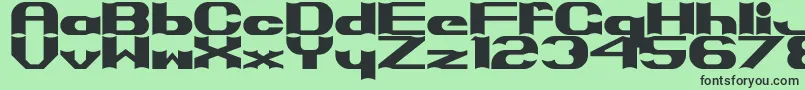 Шрифт Primo – чёрные шрифты на зелёном фоне