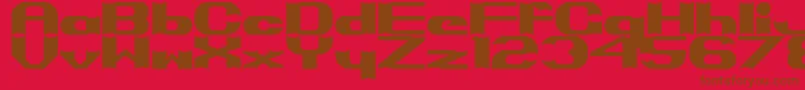 Primo Font – Brown Fonts on Red Background