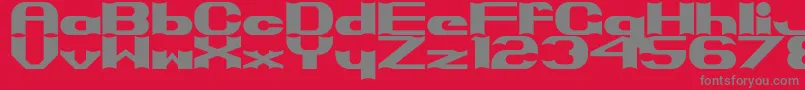 Czcionka Primo – szare czcionki na czerwonym tle