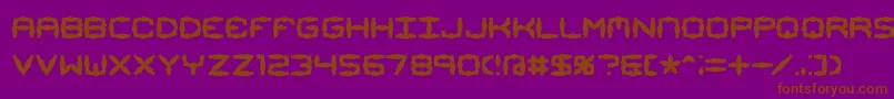Mimaalt1-fontti – ruskeat fontit violetilla taustalla