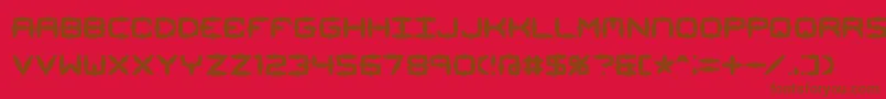 フォントMimaalt1 – 赤い背景に茶色の文字