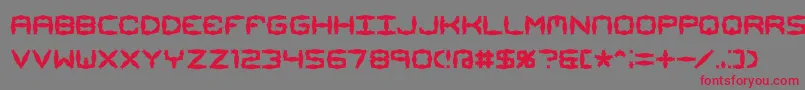 フォントMimaalt1 – 赤い文字の灰色の背景