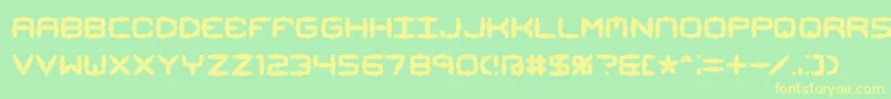 Mimaalt1 Font – Yellow Fonts on Green Background