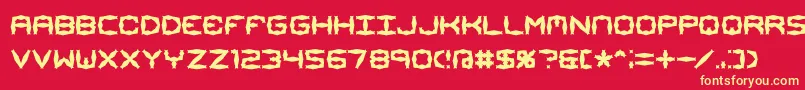 Mimaalt1 Font – Yellow Fonts on Red Background