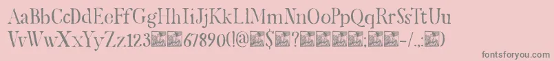 DkMariken Font – Gray Fonts on Pink Background