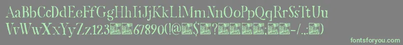 DkMariken Font – Green Fonts on Gray Background