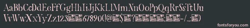 DkMariken Font – Pink Fonts on Black Background