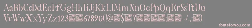 DkMariken Font – Pink Fonts on Gray Background
