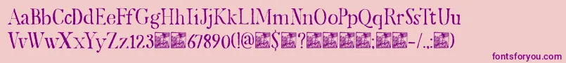 DkMariken Font – Purple Fonts on Pink Background