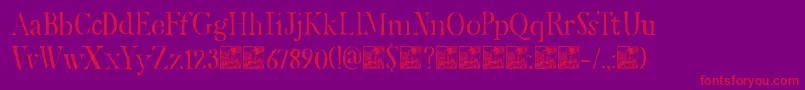 DkMariken Font – Red Fonts on Purple Background