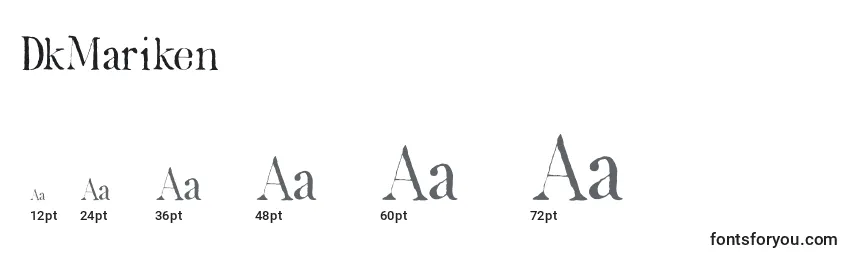 Размеры шрифта DkMariken