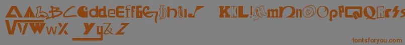 SkateboardBrands Font – Brown Fonts on Gray Background