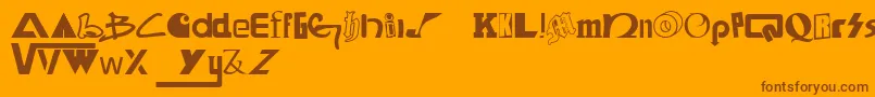 SkateboardBrands Font – Brown Fonts on Orange Background