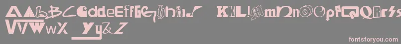 SkateboardBrands Font – Pink Fonts on Gray Background