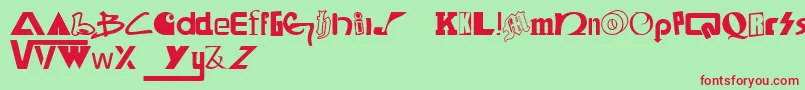 SkateboardBrands Font – Red Fonts on Green Background
