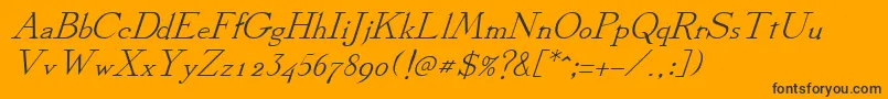 DickensItalic Font – Black Fonts on Orange Background