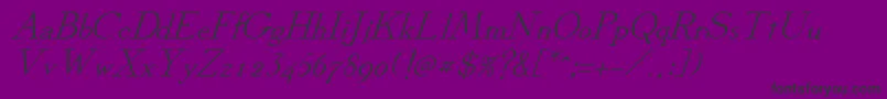 DickensItalic Font – Black Fonts on Purple Background