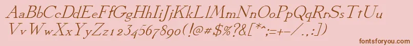 DickensItalic Font – Brown Fonts on Pink Background