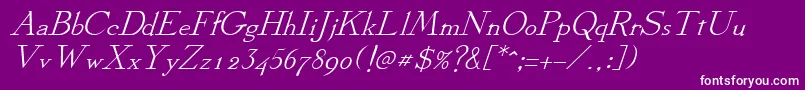 DickensItalic Font – White Fonts on Purple Background